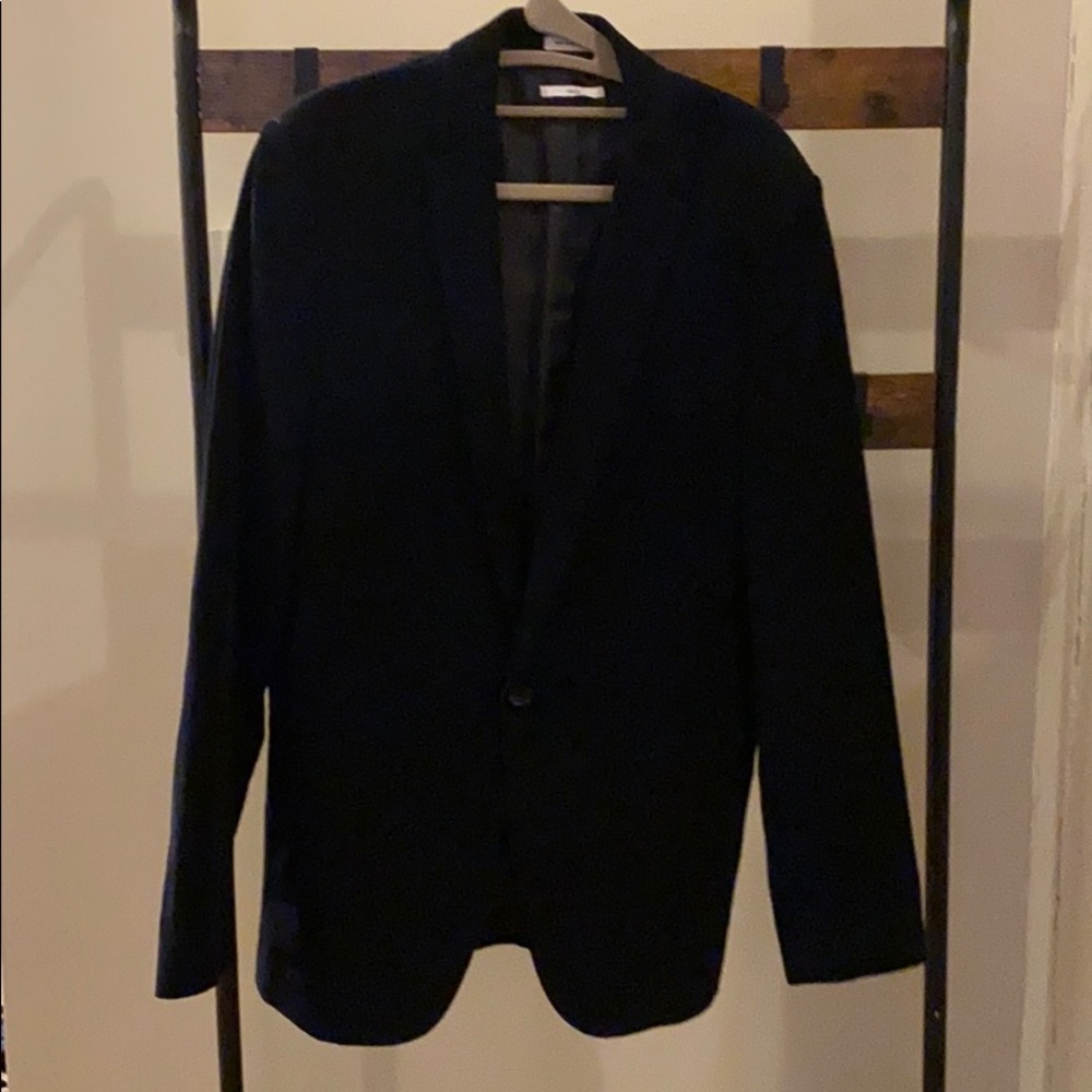 CALVIN KLEIN BLACK CORDUROY BLAZER